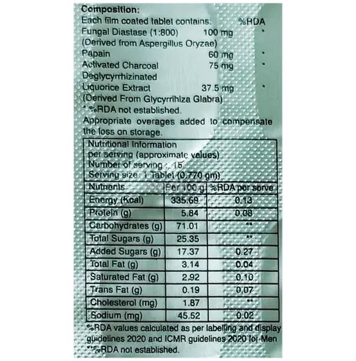 unienzyme xt tablet 15's